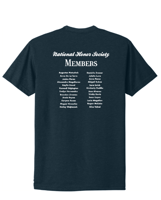 Custom Apparel - Screen Printing - 2024 NHS Shirts - Adult Unisex T-Shirt - 2024 NHS Shirts - 16742