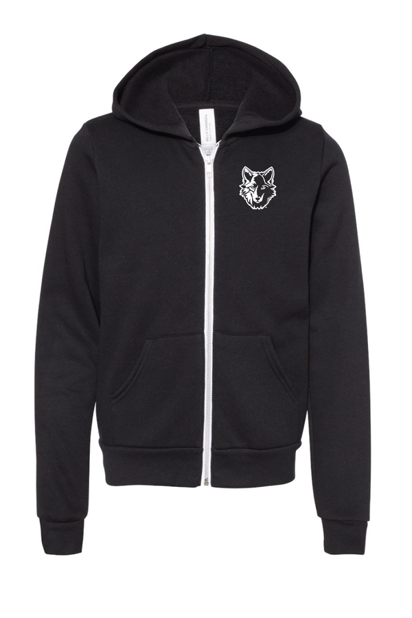 Okemos - Bella + Canvas - Youth Sponge Fleece Full-Zip Hooded Sweatshirt (Embroidery on Demand)