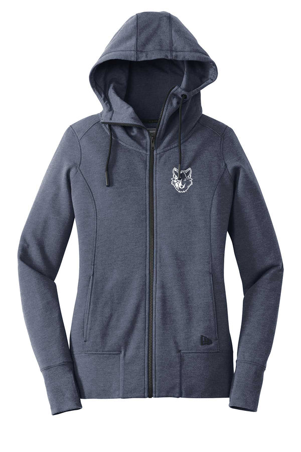 Okemos - New Era Ladies Tri-Blend Fleece Full-Zip Hoodie (Embroidery on Demand)