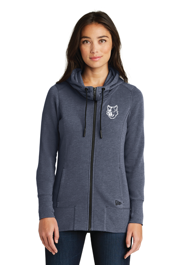 Okemos - New Era Ladies Tri-Blend Fleece Full-Zip Hoodie (Embroidery on Demand)