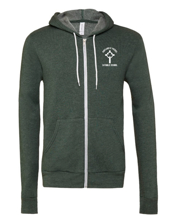 St. Patrick Schools - Adult Unisex Full Zip Hoodie