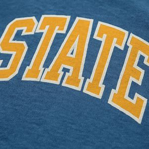 Close up picture showing an example of screen printing on a tee shirt