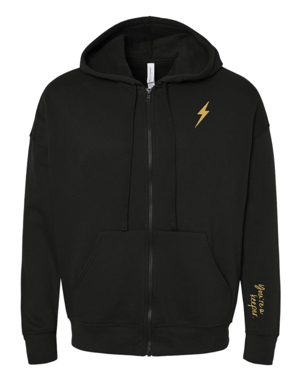 MBWS- Unisex Full Zip Embroidered "You're a Keeper" Hoodie