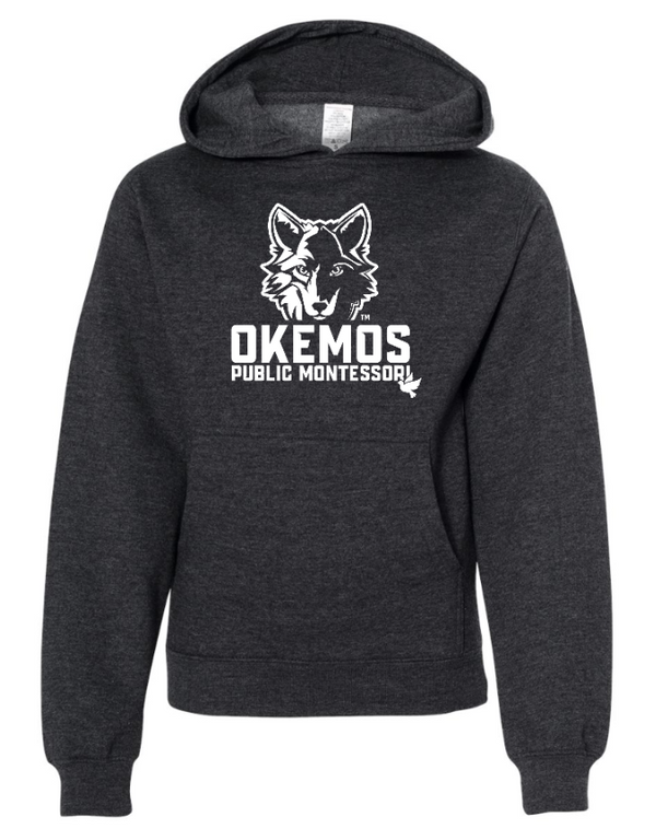 Okemos Montessori - Youth Unisex Wolf Hooded Sweatshirt