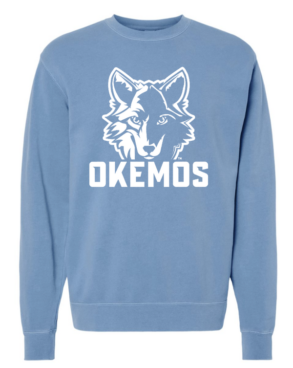 Okemos Wolves - Unisex Light Blue Crewneck Sweatshirt