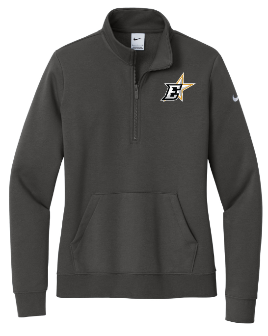 Okemos Hockey / Eastside Stars - Nike Ladies Club Fleece Sleeve Swoosh 1/2-Zip