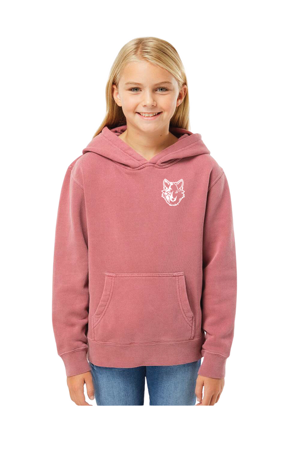 Okemos - Independent Trading Co. Youth Midweight Pigment Dyed Hooded Sweatshirt (Embroidery on Demand)