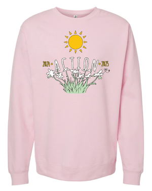 Custom Apparel - Screen Printing - Action Captain Crewnecks - Midweight Crewneck Sweatshirt - Light Pink - Action Captain Crewnecks - 16863