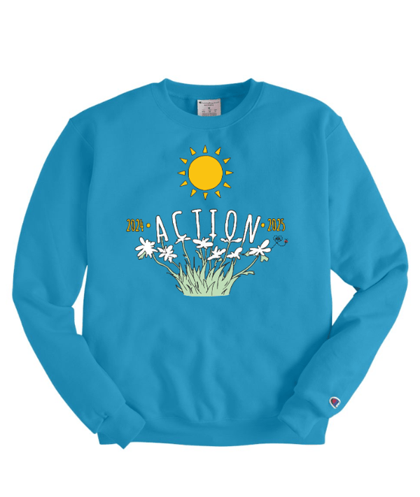 Custom Apparel - Screen Printing - Action Captain Crewnecks - Powerblend Crewneck Sweatshirt - Blue Lagoon - Action Captain Crewnecks - 16863