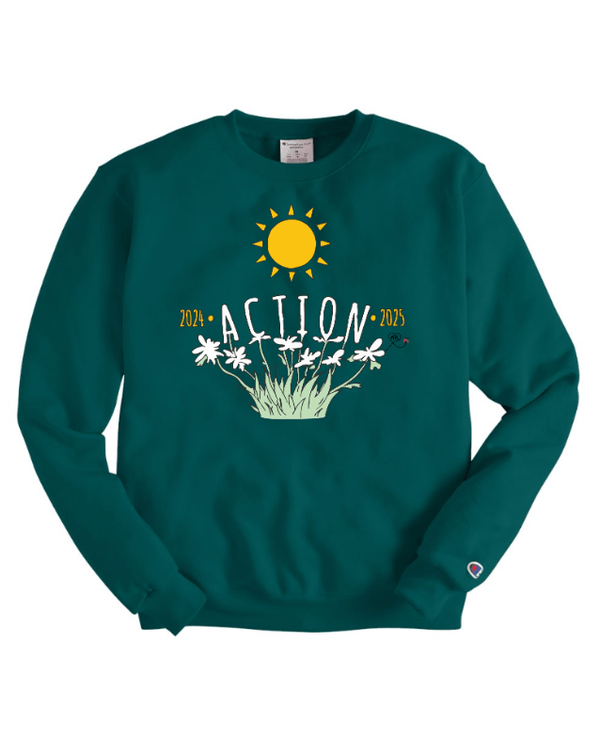 Custom Apparel - Screen Printing - Action Captain Crewnecks - Powerblend Crewneck Sweatshirt - Emerald Green - Action Captain Crewnecks - 16863