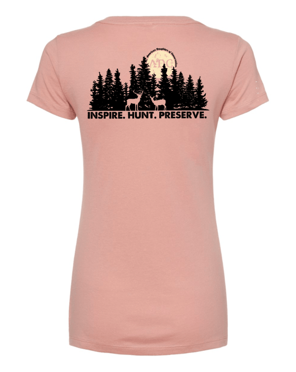 Custom Apparel - Screen Printing - ADC - Women's V - Neck T-Shirt - American Daughters of Conservation