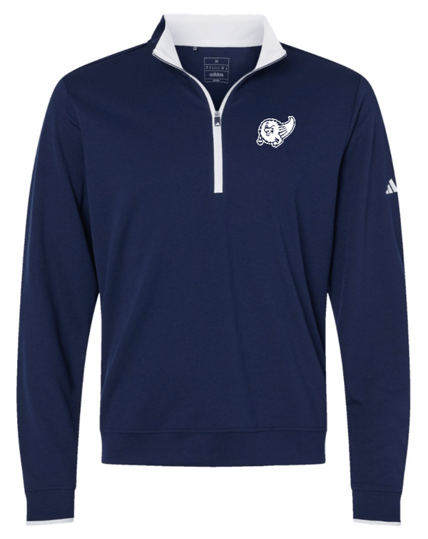 Custom Printed Apparel | Adidas - Navy/White Men's Performance Lightweight Quarter - Zip Pullover - GL On Demand - 18658