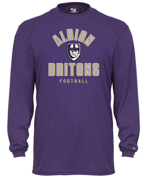 Custom Printed Apparel | Albion Football Fall 2025 - Purple Long Sleeve T-Shirt - Albion Football Fall 2025 - 18291