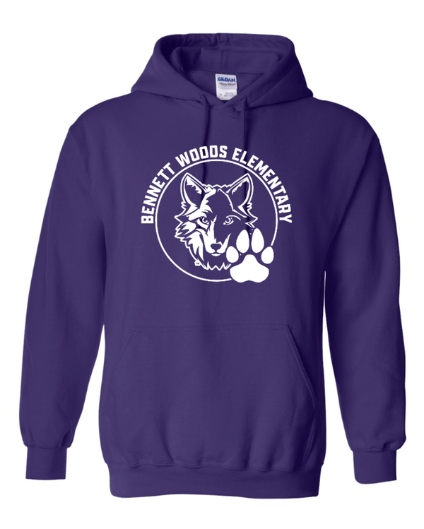 Custom Apparel - Screen Printing - Bennett Woods Back to School 2024 - 25 - Adult Unisex Bennett Woods Hoodie - Bennett Woods Back to School 2024/25 - 16349