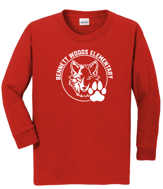 Custom Apparel - Screen Printing - Bennett Woods Back to School 2024 - 25 - Class Long Sleeve T-Shirts *Choose your students grade* - Bennett Woods Back to School 2024/25 - 16349