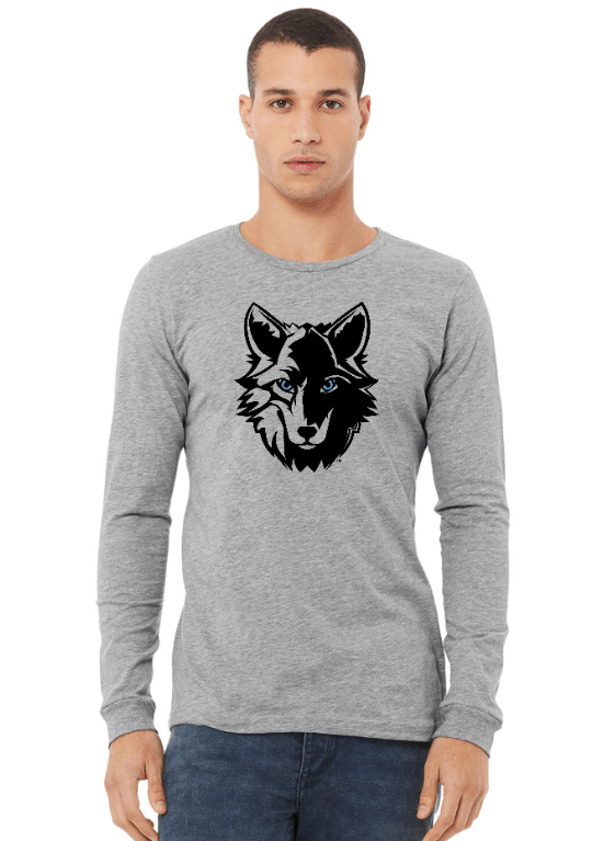 Custom Apparel - Screen Printing - Bennett Woods Back to School 2024/25 - Adult Unisex Long Sleeve Grey T-Shirt - Bennett Woods Back to School 2024/25 - 16349