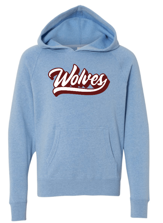 Custom Apparel - Screen Printing - Bennett Woods Back to School 2024/25 - Youth Blue Hooded Sweatshirt - Fabricated Customs
