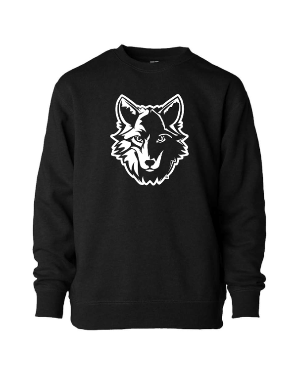 Custom Apparel - Screen Printing - Bennett Woods Elementary - Toddler Lightweight Special Blend Crewneck (Black / Orchid) - Bennett Woods Elementary - 17612