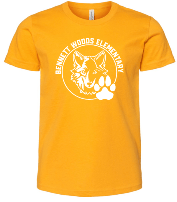 Custom Apparel - Screen Printing - Bennett Woods Elementary - Youth Cotton T-Shirt *Choose Your Class Color* - Bennett Woods Elementary - 17612