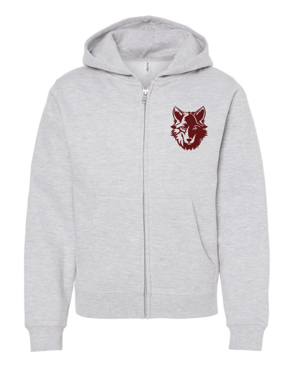 Custom Apparel - Screen Printing - Bennett Woods - Youth Mid - weight Full - zip Hoodie - Bennett Woods - 14956
