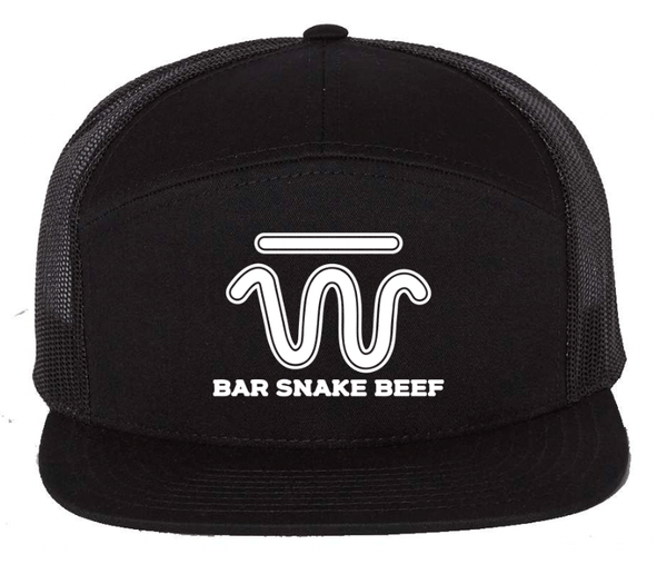 Custom Apparel - Screen Printing - BSB Hats - Seven - Panel Trucker Cap *Black* - BSB Hats - 17700