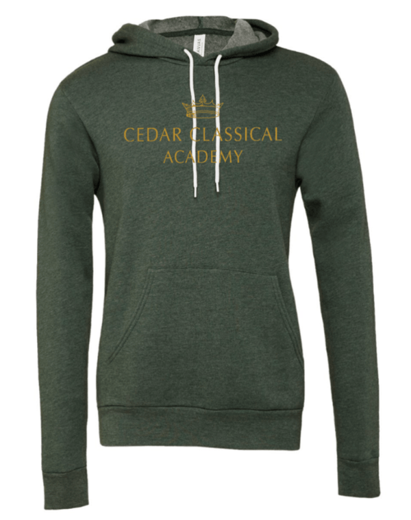 Custom Apparel - Screen Printing - Cedar Classical Academy - Adult Sponge Fleece Hoodie - Cedar Classical - 16866