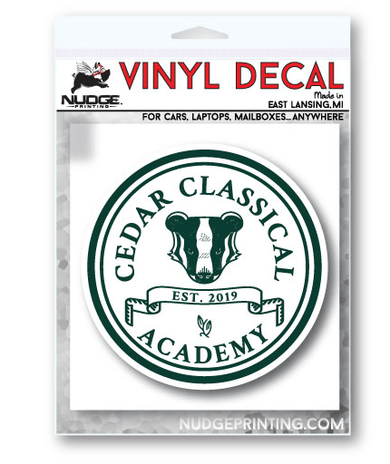 Custom Apparel - Screen Printing - Cedar Classical Academy - Car Decal - Cedar Classical - 16866