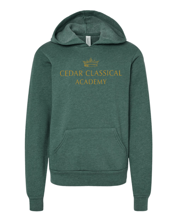 Custom Apparel - Screen Printing - Cedar Classical Badgerwear - Youth Logo Hoodie - Cedar Classical - 15396