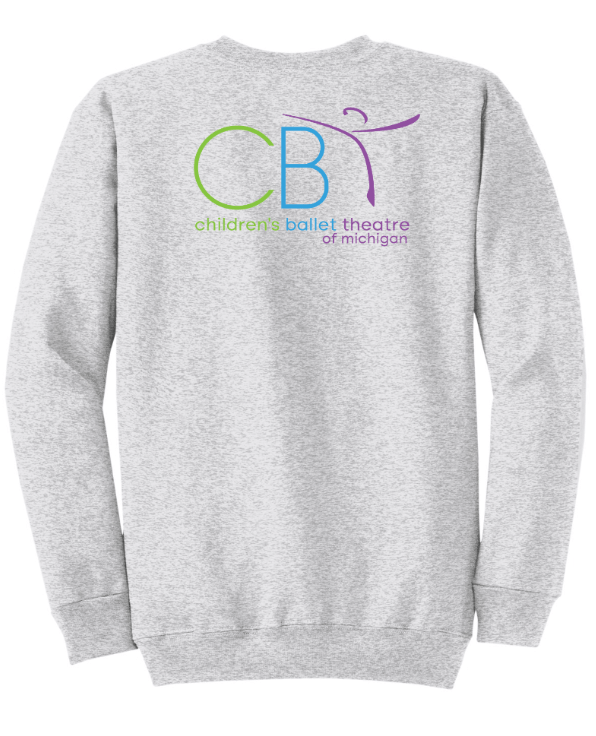 Custom Printed Apparel | Children's Ballet Theatre Fall 2025 - Adult Ash Fleece Crewneck - Children's Ballet Theatre F25 - 18526
