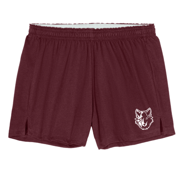 Custom Printed Apparel | CMS 8th Grade Trip Fundraiser - Women's Maroon Knit Shorts - CMS 8th Grade Trip Fundraiser - 18138