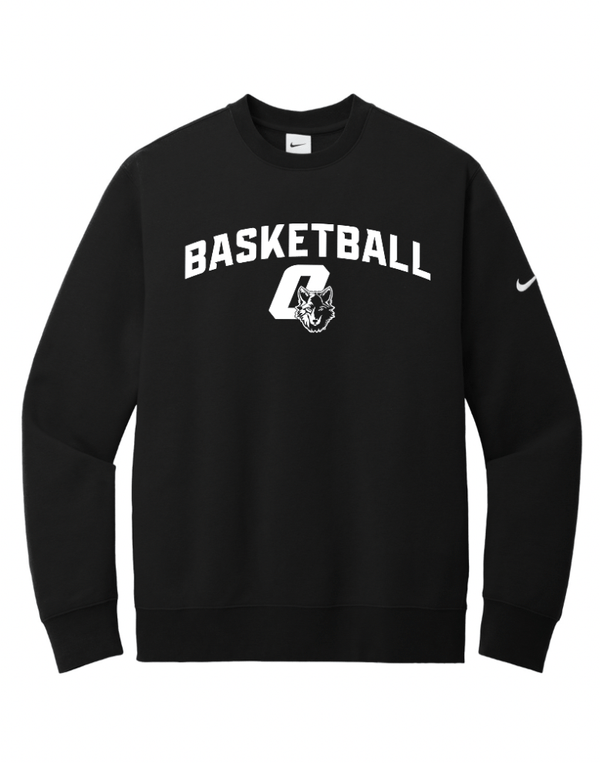 Custom Apparel - Screen Printing - CMS Girls Basketball - Adult Unisex Black Nike Crewneck Sweatshirt - CMS Girls Basketball 2025 - 17002