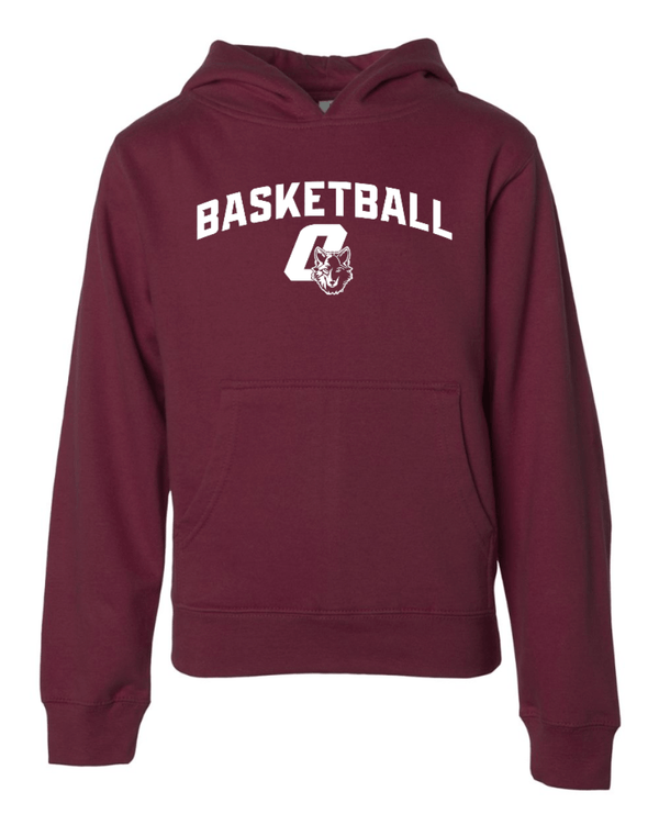 Custom Apparel - Screen Printing - CMS Girls Basketball - Youth Maroon Hoodie - CMS Girls Basketball 2025 - 17002