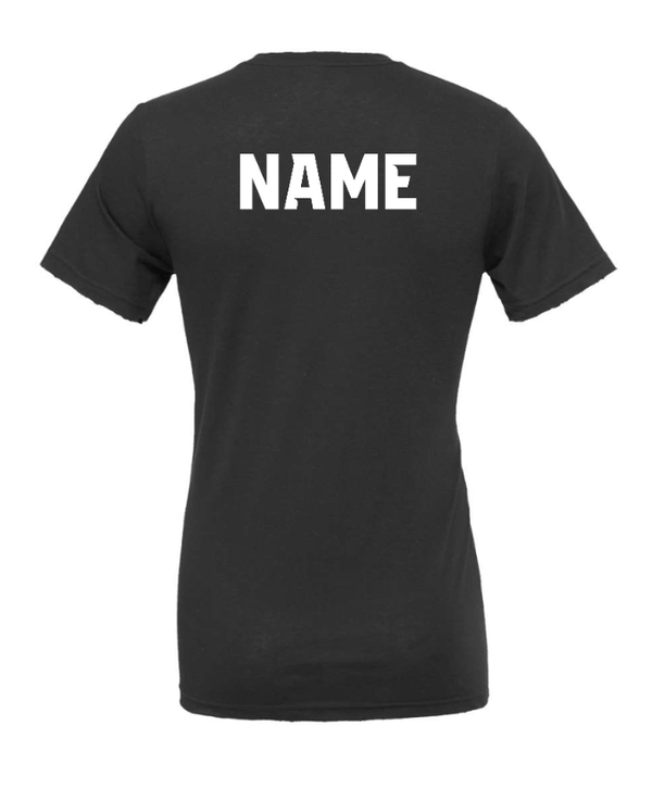 Custom Apparel - Screen Printing - CMS Okemos Volleyball - Adult Unisex T-Shirt Blue/ Maroon/ Dk Grey PERSONALIZATION AVAILABLE - CMS Okemos Volleyball - 16494