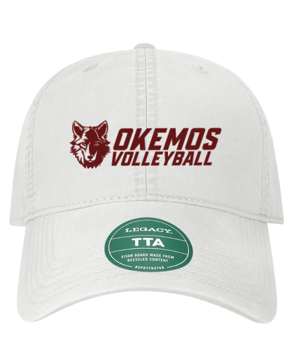 Custom Apparel - Screen Printing - CMS Okemos Volleyball - Terra Twill Cap White/ Grey - CMS Okemos Volleyball - 16494