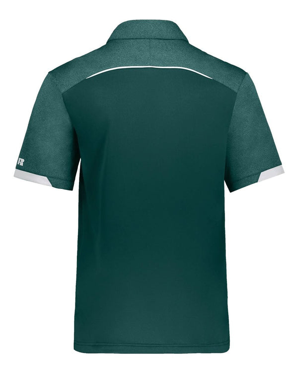 Custom Apparel - Screen Printing - College of Education | Dark Green Russell Athletic Legend Polo - Polo - MSU | College of Education 15182
