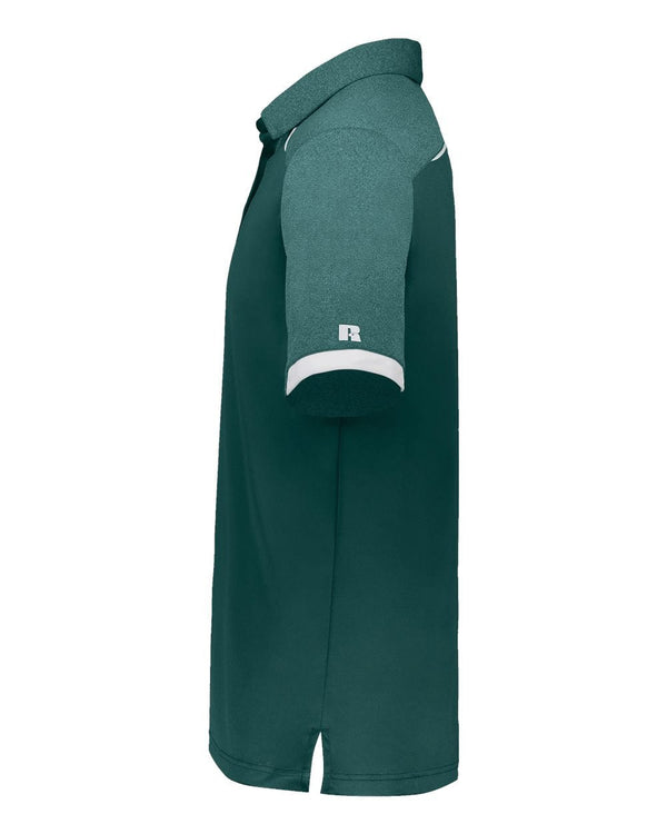 Custom Apparel - Screen Printing - College of Education | Dark Green Russell Athletic Legend Polo - Polo - MSU | College of Education 15182
