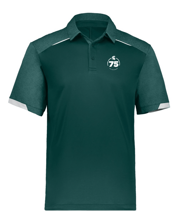 Custom Apparel - Screen Printing - College of Education | Dark Green Russell Athletic Legend Polo - Polo - MSU | College of Education 15182