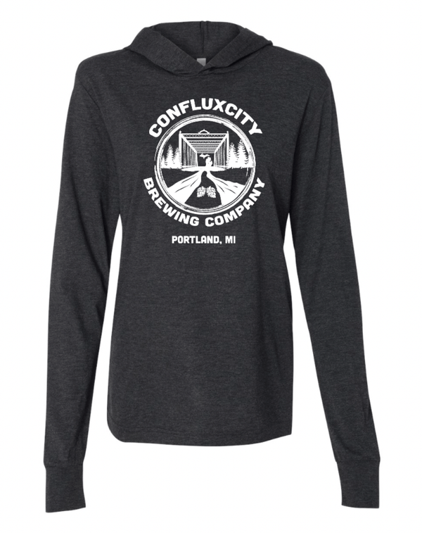 Custom Apparel - Screen Printing - ConfluxCity 2024 - Jersey Hooded Long Sleeve Tee - ConfluxCity 2024 - 15367