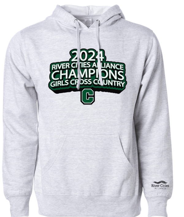 Custom Apparel - Screen Printing - Coopersville 24 XC Girls Champions - Midweight Hooded Sweatshirt - Coopersville 24 XC Girls Champions - 16865