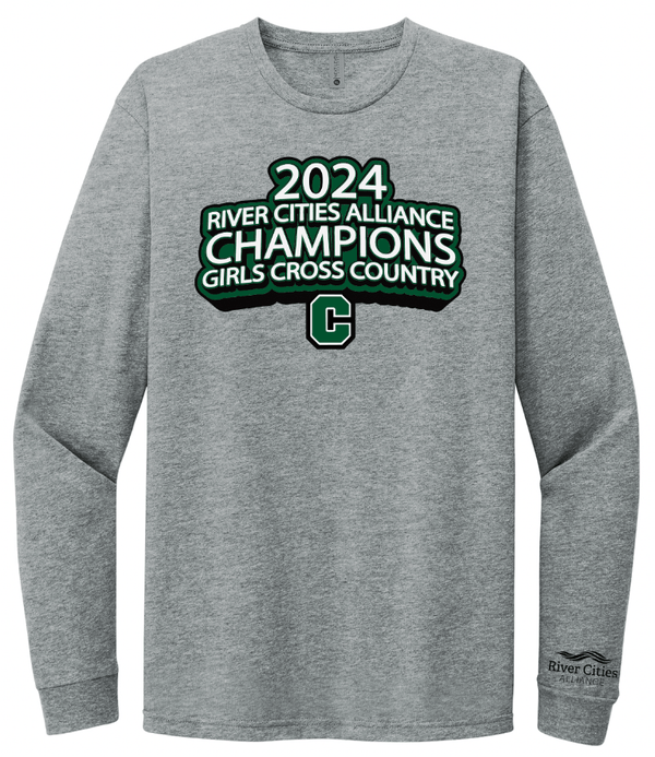 Custom Apparel - Screen Printing - Coopersville 24 XC Girls Champions - Unisex Long Sleeve Tee - Coopersville 24 XC Girls Champions - 16865