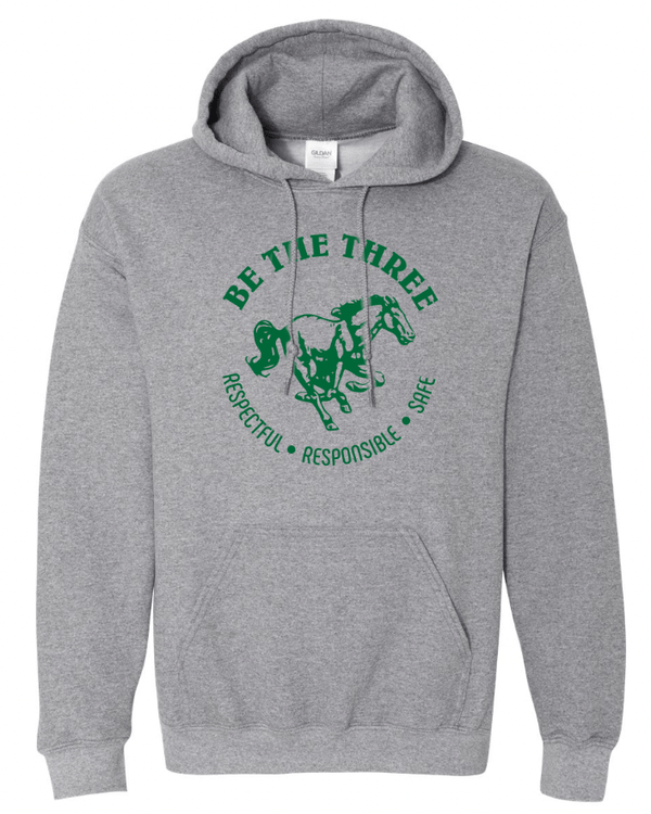 Custom Apparel - Screen Printing - Coopersville - Be the Three - Adult Heavy Blend Hoodie (Forest / Dark Grey) - Coopersville - Be the Three - 16774