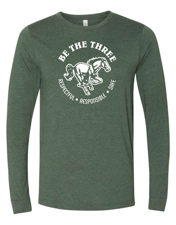 Custom Printed Apparel | Coopersville "Be The Three" Fall 2025 - Adult Long Sleeve Word Design (MULTIPLE COLOR OPTIONS) - Coopersville "Be The Three" F25 - 18612