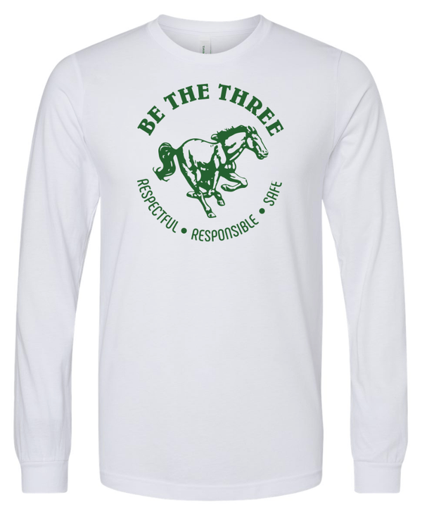 Custom Printed Apparel | Coopersville "Be The Three" Fall 2025 - Adult Long Sleeve Word Design (MULTIPLE COLOR OPTIONS) - Coopersville "Be The Three" F25 - 18612