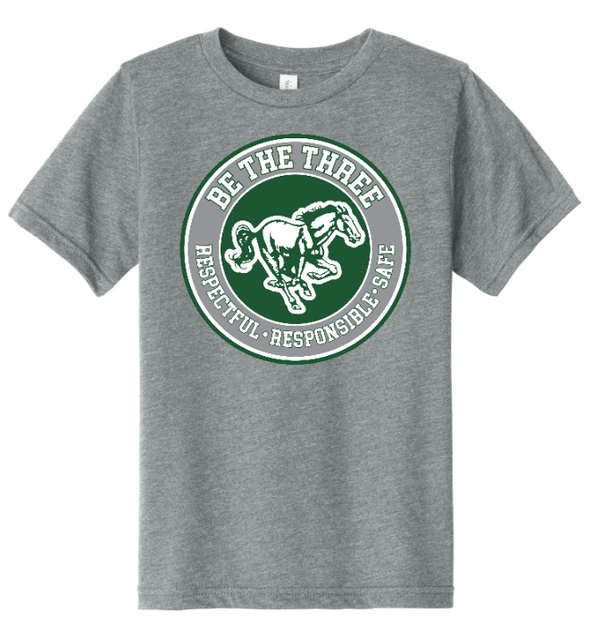 Custom Printed Apparel | Coopersville "Be The Three" Fall 2025 - Youth T-Shirt Circle Design (MULTIPLE COLOR OPTIONS) - Coopersville "Be The Three" F25 - 18612