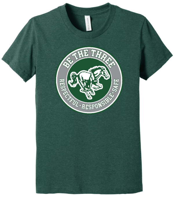 Custom Printed Apparel | Coopersville "Be The Three" Fall 2025 - Youth T-Shirt Circle Design (MULTIPLE COLOR OPTIONS) - Coopersville "Be The Three" F25 - 18612