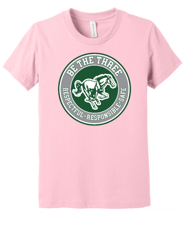 Custom Printed Apparel | Coopersville "Be The Three" Fall 2025 - Youth T-Shirt Circle Design (MULTIPLE COLOR OPTIONS) - Coopersville "Be The Three" F25 - 18612