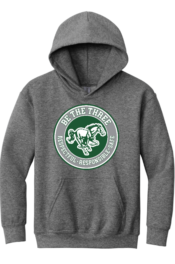Custom Apparel - Screen Printing - Coopersville - Be The Three - Youth Heavy Blend Hoodie ( Forest / Graphite) - Coopersville - Be the Three - 16774