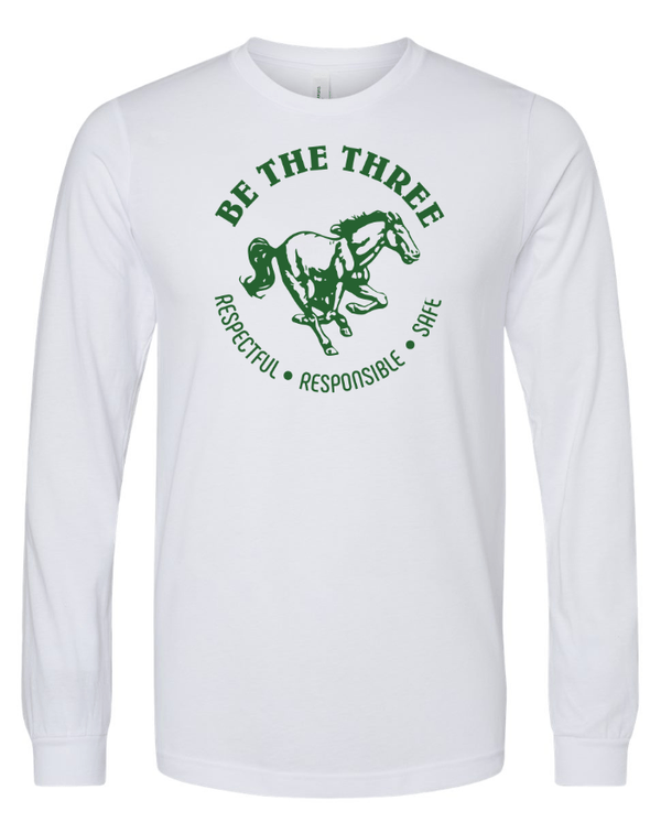 Custom Apparel - Screen Printing - Coopersville - Be the Three - Youth Long Sleeve T-Shirt (Grey / White) - Coopersville - Be the Three - 16774
