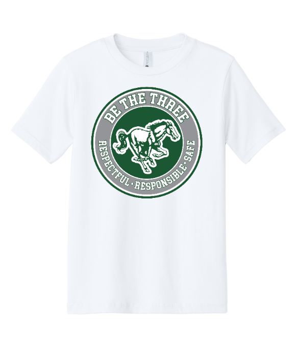 Custom Apparel - Screen Printing - Coopersville - Be The Three - Youth T-Shirt (Forest / White/ Pink / Grey) - Coopersville - Be the Three - 16774