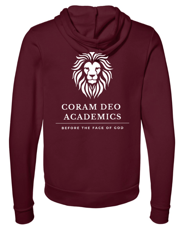Custom Printed Apparel | Coram Deo Fall 2025 - Adult Full Zip Hooded Sweatshirts - Coram Deo Fall 2025 - 18452